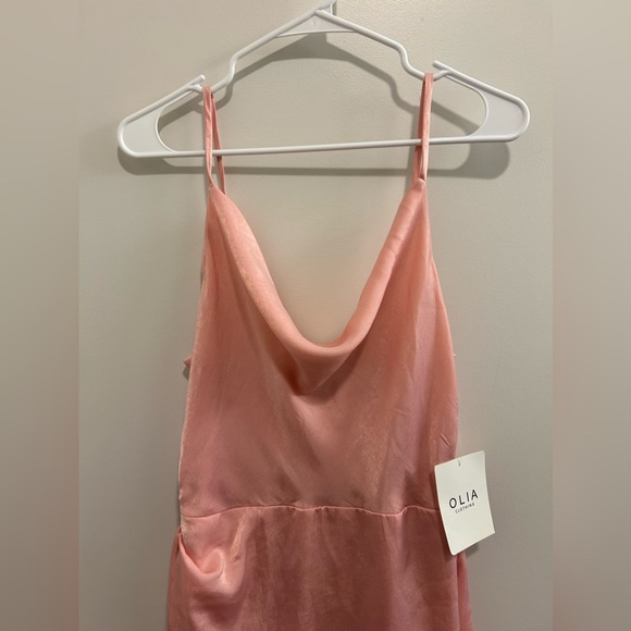 NWT Olia Clothing Here With Us Satin Mini Dress in Pink - Picture 10 of 10